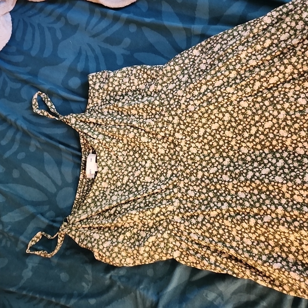 Old navy a-line green floral sundress